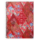 Carnet Patchwork, rouge, patchwork rouge (Devant)