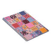 Carnet Patchwork sans couture, motif en tissu mignon. (Côté Droit)