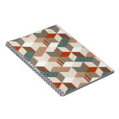 Carnet Patchwork Stars Vintage Brown Vert (Côté Droit)