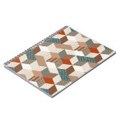Carnet Patchwork Stars Vintage Brown Vert (Côté gauche)
