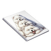 CARNET PÂTE DE CHIENS SAMOYENS BLANCS (Côté Droit)