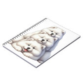 CARNET PÂTE DE CHIENS SAMOYENS BLANCS (Côté gauche)