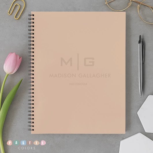 Carnet Pâte Douce Lumière Solide Beige Rose Pêche