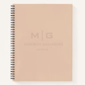 Carnet Pâte Lumière Douce Solide Beige Rose Pêche (Devant)