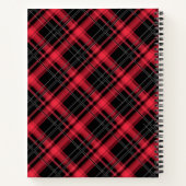 Carnet Pâte rayée en tartan à damiers plaid transparent (Dos)