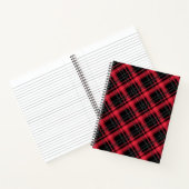 Carnet Pâte rayée en tartan à damiers plaid transparent (Intérieur)