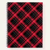 Carnet Pâte rayée en tartan à damiers plaid transparent (Devant)
