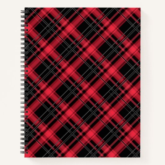 Carnet Pâte rayée en tartan à damiers plaid transparent (Devant)