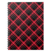 Carnet Pâte rayée en tartan à damiers plaid transparent (Devant)