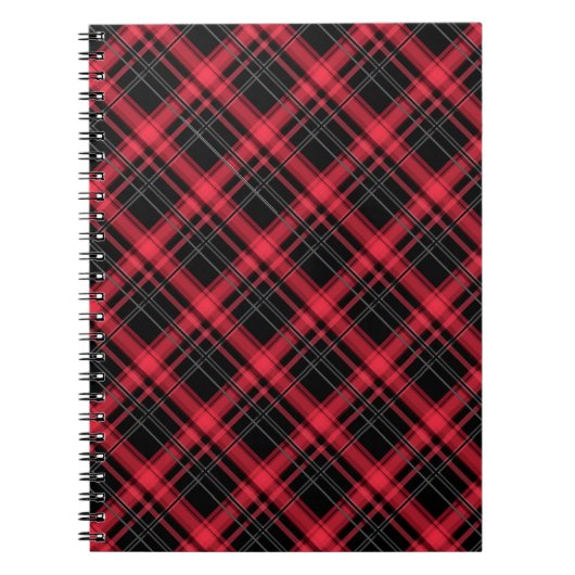 Carnet Pâte rayée en tartan à damiers plaid transparent (Devant)
