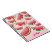 Carnet Pâtes De Pâques Sur Rose Avec Nom Personnalisé (Côté Droit)