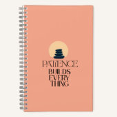 Carnet Patience Builds Everything Minimalist Quote Notebo (Recto)