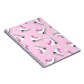 Carnet Patinage artistique - rose de patins de glace avec (Côté Droit)