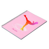 Carnet Patinage sur glace couleur vive Silhouette (Côté gauche)