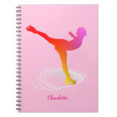 Carnet Patinage sur glace couleur vive Silhouette (Devant)