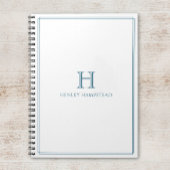 Carnet Patine Initiale Moderne Bordure Bleue