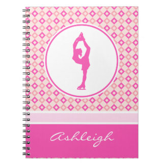 Carnet Patineur artistique Checkered rose de diamants