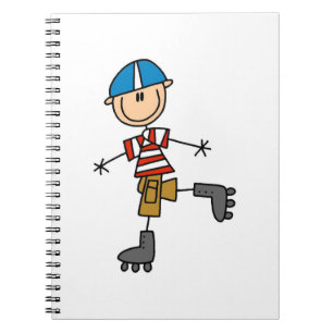 Carnet Patineuse à roulette Figurine Bâton