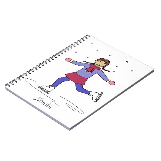 Carnet Patineuse sur glace (Côté gauche)