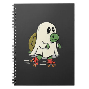 Carnet Patins à roulettes Tortue Fantôme Design Halloween