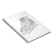 Carnet patins à silhouette de doodle 2 (Côté Droit)