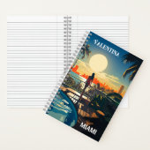 Carnet patio piscine au soleil surplombant Miami Beach (À l'intérieur)