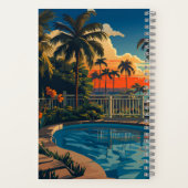 Carnet patio piscine au soleil surplombant Miami Beach (Verso)