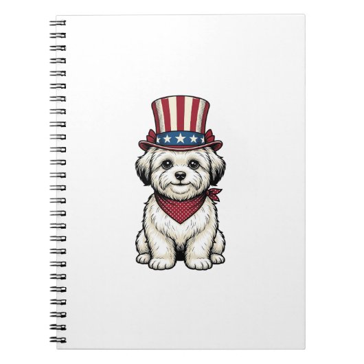 Carnet Patriotic Dog Vintage Engraving Vector Design_1 (Devant)