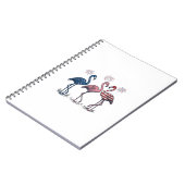 Carnet Patriotic Flamingo Trio Vintage Engraving Design_1 (Côté gauche)
