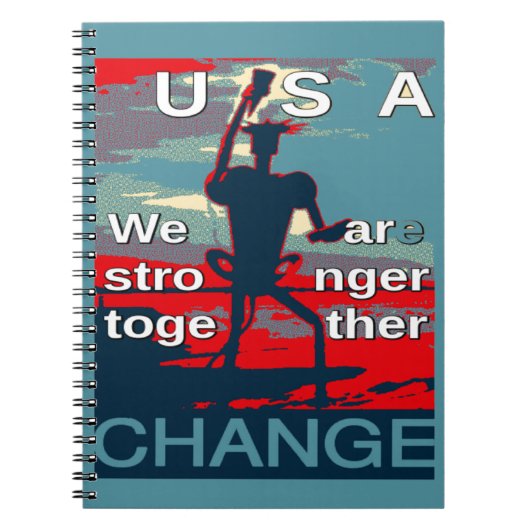 Carnet Patriotic USA Hope Graphisme Art Design (Devant)