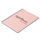 Carnet Patron et nom de fille rose moderne | best Girly G (Côté gauche)