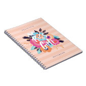 Carnet Patron | Flore audacieuse tendance et rayée (Côté Droit)