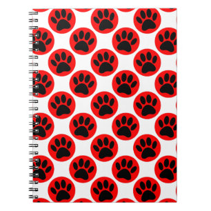 Carnet Patrouilles De Chien Noir En Pois Rouge