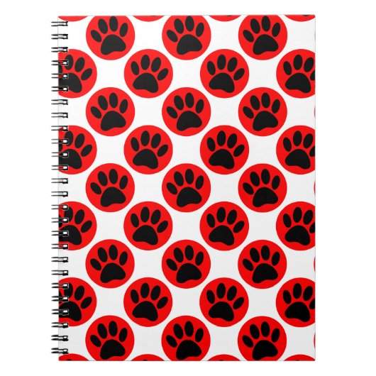 Carnet Patrouilles De Chien Noir En Pois Rouge (Devant)