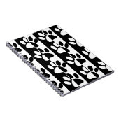 Carnet Patrouilles Et Rayures De Chien Noir Et Blanc (Côté Droit)