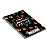 Carnet Patte de chat noir drôle mignonne (Côté Droit)