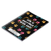 Carnet Patte de chat noir drôle mignonne (Côté gauche)