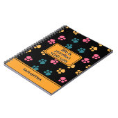 Carnet Patte de chat noir drôle mignonne (Côté gauche)