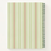 Carnet Patten à rayures rétro simple l Vert (Dos)