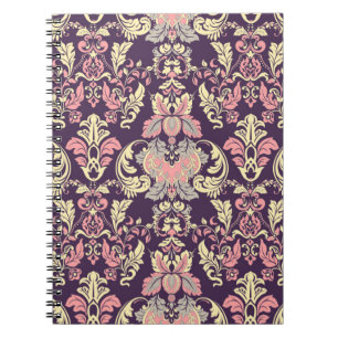 Carnet Patten vintage fleuri sans couture. Guerre baroque