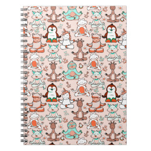 Carnet Patter les yoga poses Yoga seamless pattern 51