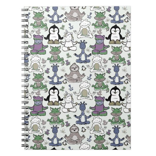 Carnet Patter les yoga poses | Yoga seamless pattern 66 (Devant)