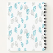 Carnet Pattern Blue & Gray Leaves (Dos)