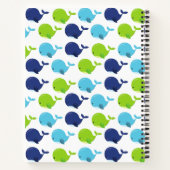 Carnet Pattern of Whales, Cute Whales, Sea Animals (Dos)