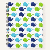 Carnet Pattern of Whales, Cute Whales, Sea Animals (Devant)