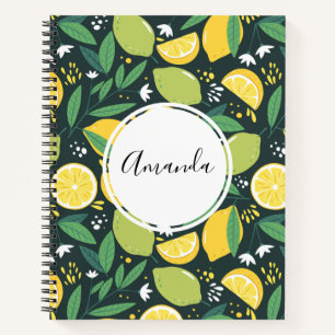 Carnet Patters de Yellow Lemon and Green Lime Fruit Food