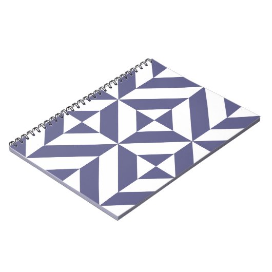 Carnet Patters Midnight Blue Geometric Deco Cube (Côté gauche)
