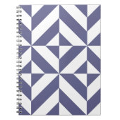 Carnet Patters Midnight Blue Geometric Deco Cube (Devant)
