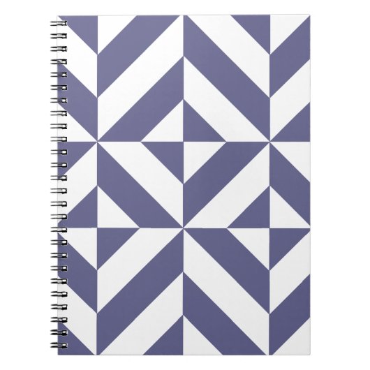Carnet Patters Midnight Blue Geometric Deco Cube (Devant)