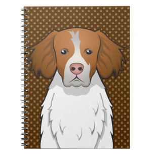 Carnet Pattes de bande dessinée de chien de la Bretagne